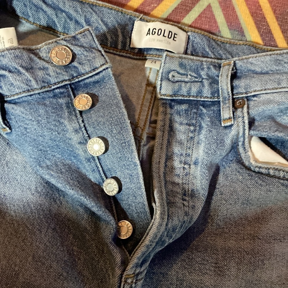 AGOLDE Riley High Rise Straight Crop Jeans - Picture 2 of 7